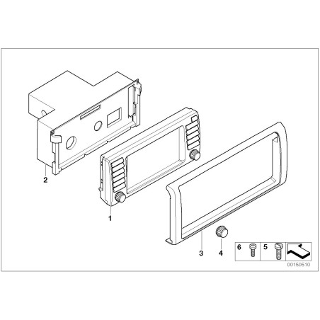 Boîtier de moniteur embarqué - Pièce d'origine BMW 65526988771 Boîtier de moniteur embarqué - Pièce d'origine BMW 65526988771