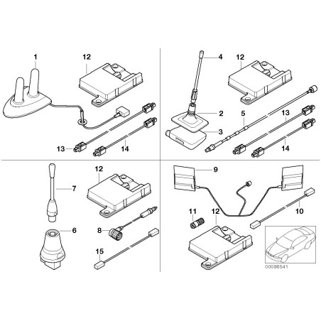 Ligne HSD pour l'unité principale de radio - Pièce d'origine BMW 61120137616 Ligne HSD pour l'unité principale de radio - Pièce d'origine BMW 61120137616