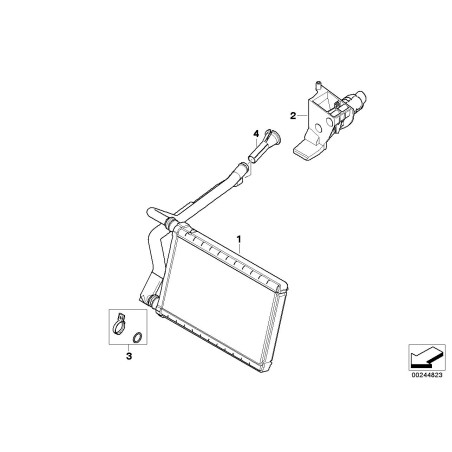Noyau de chauffage HVAC - Pièce d'origine BMW 64119190595