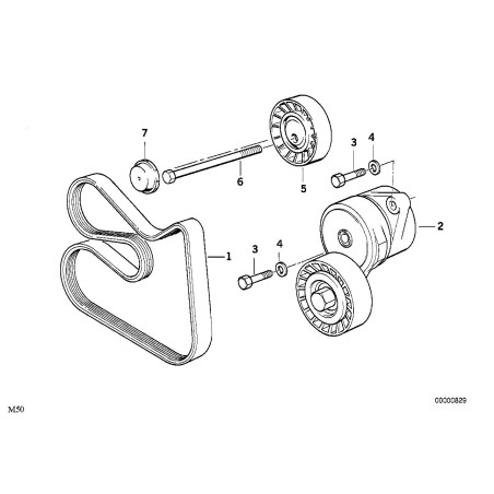 Tendeur de courroie d'alternateur hydraulique - Pièce d'origine BMW 11281427252 Tendeur de courroie d'alternateur hydraulique - Pièce d'origine BMW 11281427252