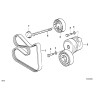 Tendeur de courroie d'alternateur hydraulique - Pièce d'origine BMW 11281427252 Tendeur de courroie d'alternateur hydraulique - Pièce d'origine BMW 11281427252