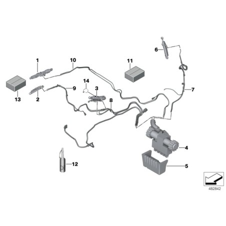 Vérin hydraulique - Pièce d'origine BMW 54377128782