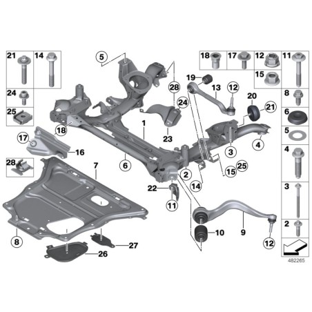 Roulement hydraulique - Pièce d'origine BMW 31126854729