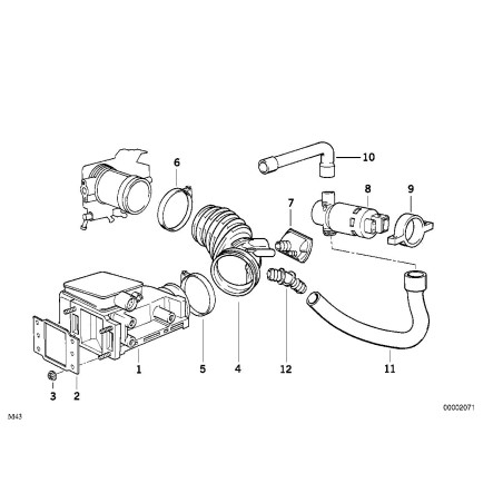 Soupape de régulation d'air au ralenti - Pièce d'origine BMW 13411433627 Soupape de régulation d'air au ralenti - Pièce d'origine BMW 13411433627