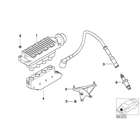 Bobine d'allumage - Pièce d'origine BMW 12131247281