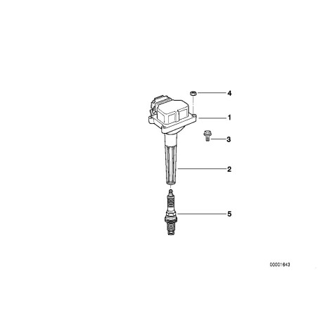 Bobine d'allumage - Pièce d'origine BMW 12131703228