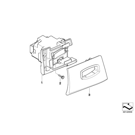 Cache de fente de clé d'allumage gris pour conduite à gauche - Pièce d'origine BMW 66126945427