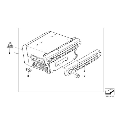 Cache du système d'infodivertissement - Pièce d'origine BMW 65129270248