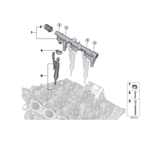 Joint d'injecteur - Pièce d'origine BMW 13537591006