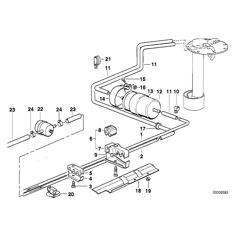 Régulateur de pression de carburant en ligne Pièce d'origine BMW 16121178035
