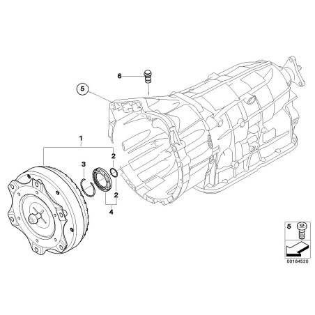 Joint d'étanchéité du convertisseur de couple d'entrée - Pièce d'origine BMW 24107581595
