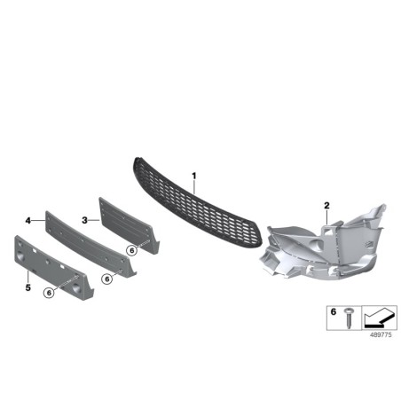 Insérer Pare-chocs Avant Gauche - Pièce d'origine BMW 51118067021 Insérer Pare-chocs Avant Gauche - Pièce d'origine BMW 51118067021