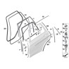 Insérer la vitre de la porte droite - Pièce d'origine BMW 51357387420 Insérer la vitre de la porte droite - Pièce d'origine BMW 51357387420