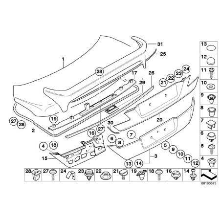 Écrou d'insertion - Pièce d'origine BMW 51131961243