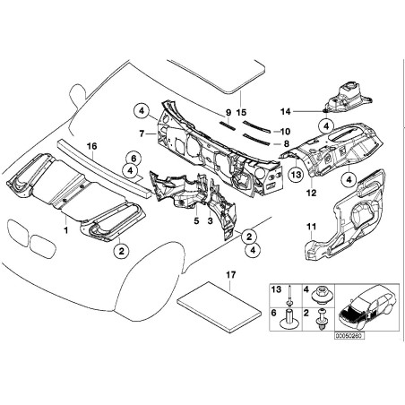 Isolation - Pièce d'origine BMW 51488402389 Isolation - Pièce d'origine BMW 51488402389