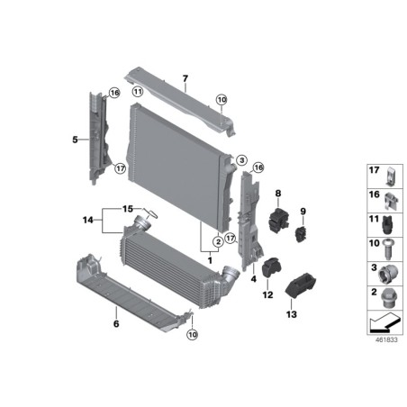 Intercooler - Pièce d'origine BMW 17517809321