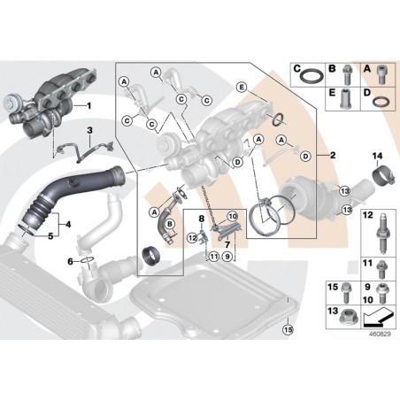 Joint de tuyauterie d'intercooler - Pièce d'origine BMW 11617791470