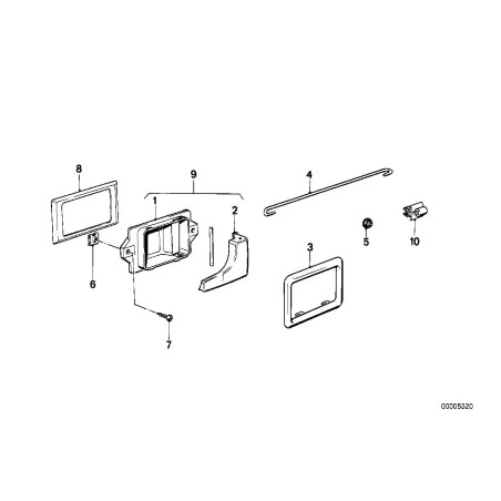 Garniture de poignée de porte intérieure - Pièce d'origine BMW 51211876043