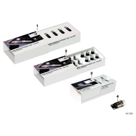 Pack d'éclairage intérieur à LED contenant 10 lumières - Pièce d'origine BMW 63122212788