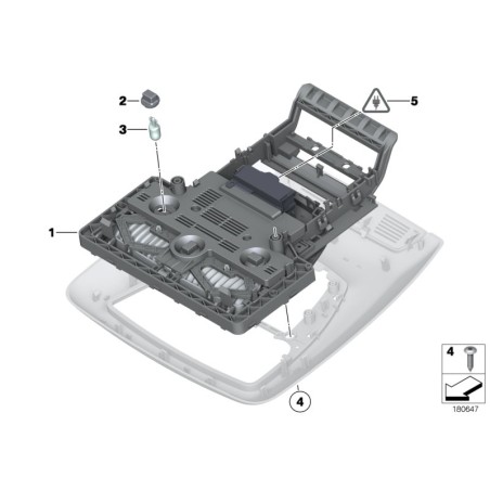 Douille d'ampoule de toit intérieur - Pièce d'origine BMW 63258389736
