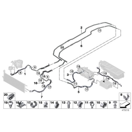 Rivet d'expansion de montage de garniture intérieure 10pcs - Pièce d'origine BMW 51498166702