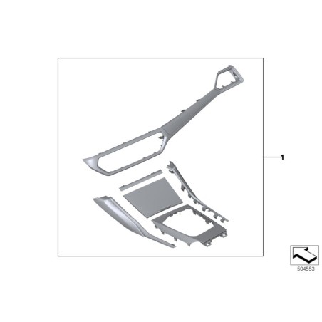 Garnitures intérieures en carbone/Alcantara - Pièce d'origine BMW 51952466891 Garnitures intérieures en carbone/Alcantara - Pièce d'origine BMW 51952466891