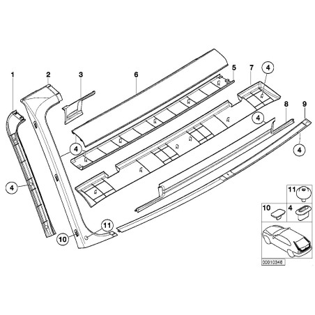 Panneau de garniture intérieure du coffre - Pièce d'origine BMW 51498215301