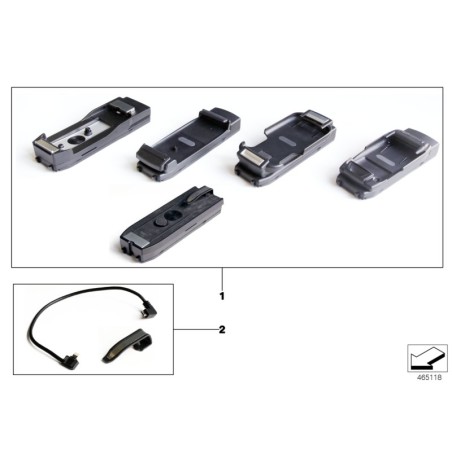 Adaptateur Snap-in pour iPhone 5/5s/SE - Pièce d'origine BMW 84212289715