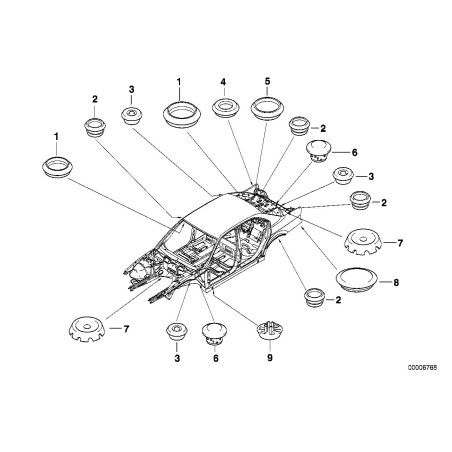 Tampon de levage - Pièce d'origine BMW 51718169883