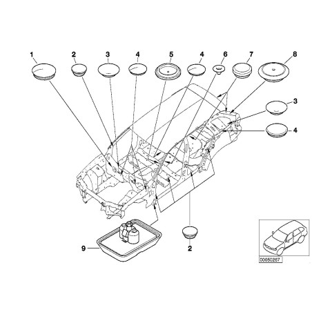 Tampon de levage - Pièce d'origine BMW 51717001650