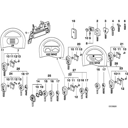 Clé vierge - Pièce d'origine BMW 51211950666