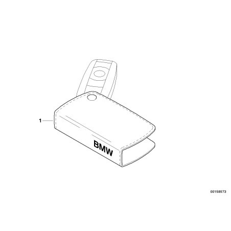 Étui de protection en cuir pour clé de voiture - Pièce d'origine BMW 51210414778