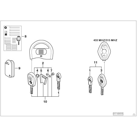 Étui de protection de clé - Pièce d'origine BMW 51217006821