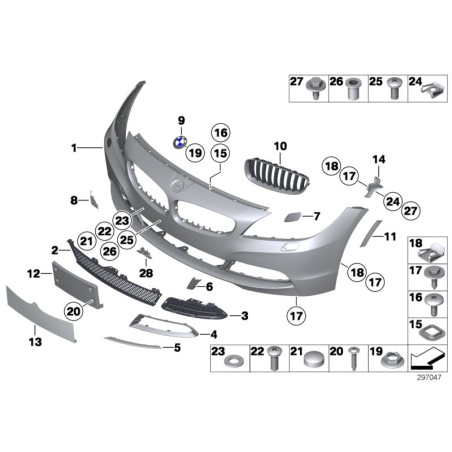 Calandre - Pièce d'origine BMW 51137191509