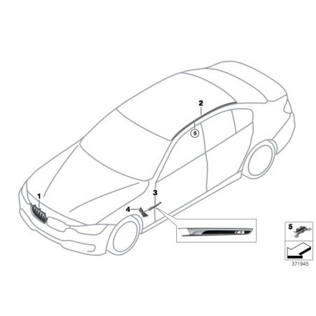 Calandre gauche - Pièce d'origine BMW 51138056411