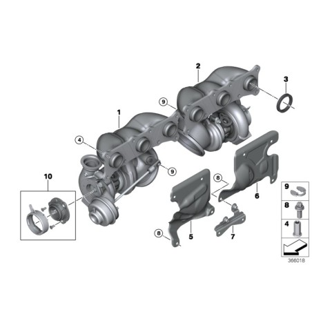 Kit pour verrouillage à pression - Pièce d'origine BMW 11658627680