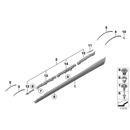 Kit d'écrou 10 - Pièce d'origine BMW 51419118612