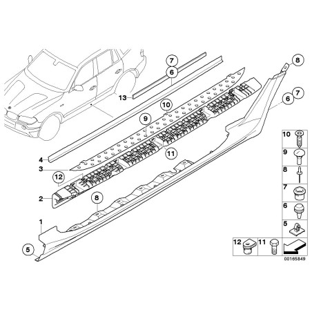 Bouton - Pièce d'origine BMW 51717053464