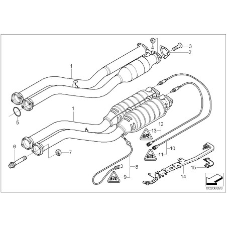 Guide de rail de support de fil de bougie Lambda - Pièce d'origine BMW 11787831183