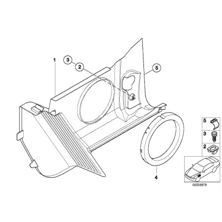 Panneau de garniture de porte latérale gauche (côté conducteur) Schwarz - Pièce d'origine BMW 51438399853