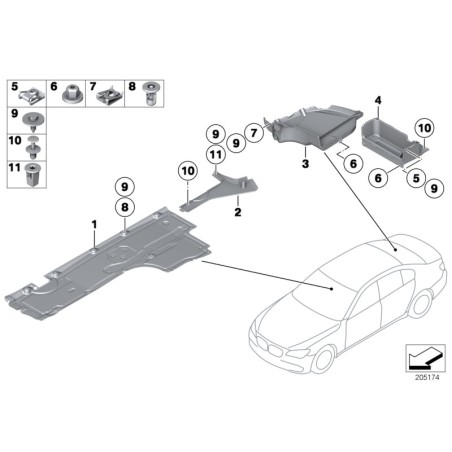 Sous-carrosserie latérale SH - Pièce d'origine BMW 51757185034