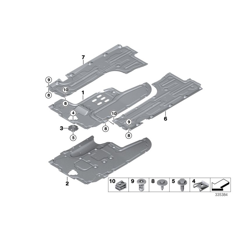 Protection latérale de soubassement - Pièce d'origine BMW 51757193498