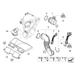 Prise d'air d'admission LCI - Pièce d'origine BMW 13717811906