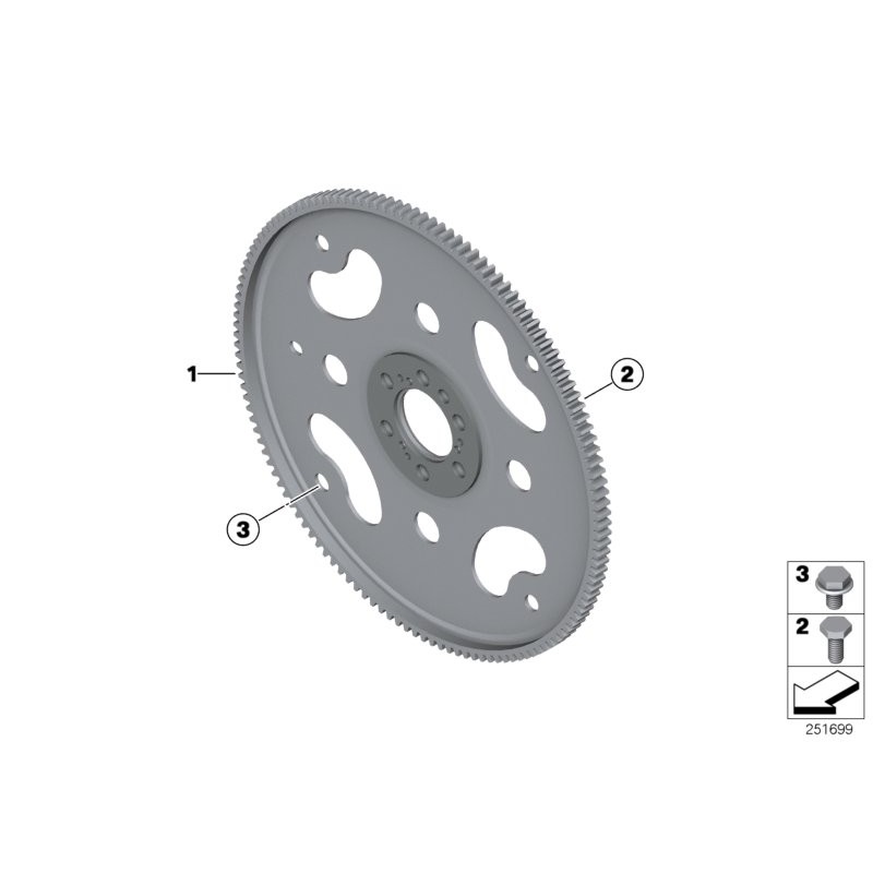 Vis de collier LCI et non LCI - Pièce d'origine BMW 11227560062