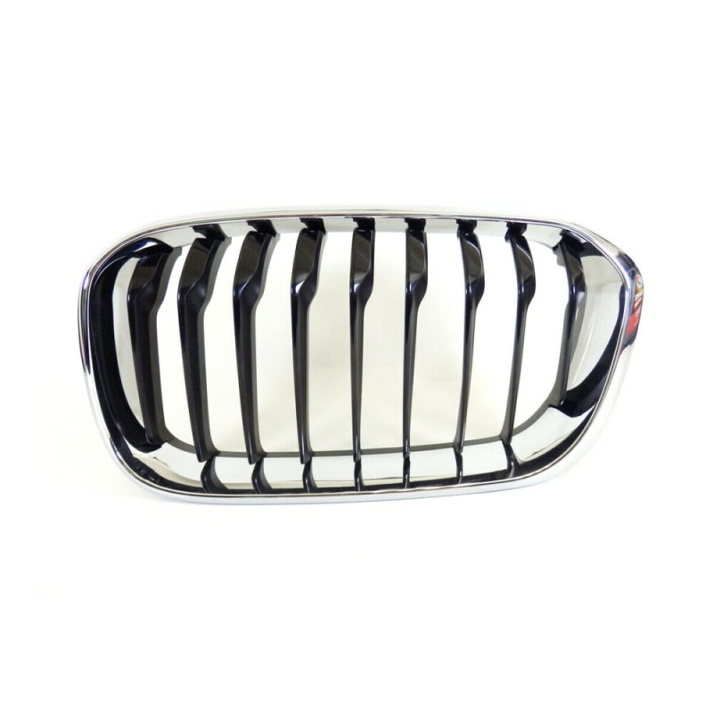 Grille de rein de base LCI chromée et noire gauche N/S - Pièce d'origine BMW 51137371747