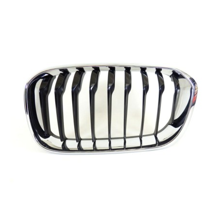 Grille de rein de base LCI chromée et noire gauche N/S - Pièce d'origine BMW 51137371747