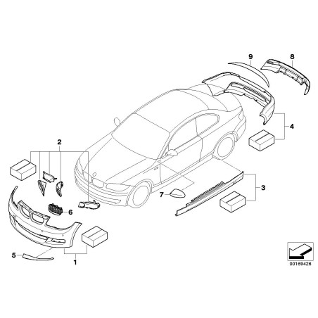 Ensemble de grilles centrales avant LCI en noir pour pare-chocs - Pièce d'origine BMW 51710441920/51710441921.