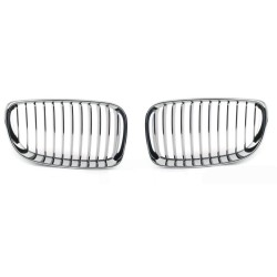 Ensemble de calandre centrale avant LCI chromée - Pièce d'origine BMW 51137179655/51137179656