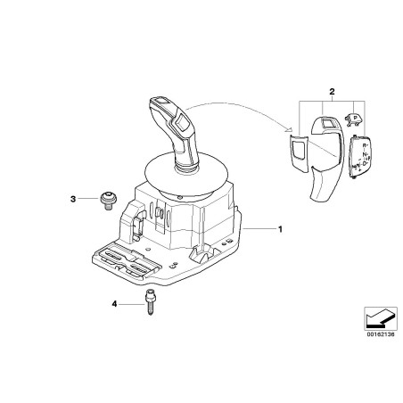 Kit de réparation du sélecteur de vitesse LCI LHD - Pièce d'origine BMW 9155449