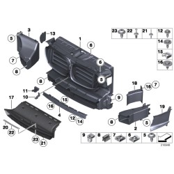 LCI M Sport Conduit d'air central avant avec vision nocturne - Pièce d'origine BMW 51647299056